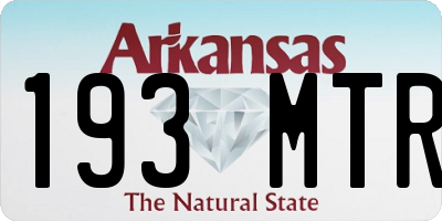 AR license plate 193MTR