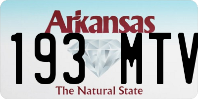 AR license plate 193MTV
