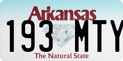 AR license plate 193MTY
