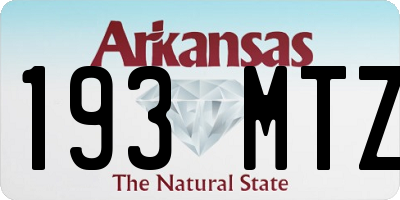 AR license plate 193MTZ