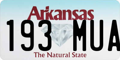 AR license plate 193MUA
