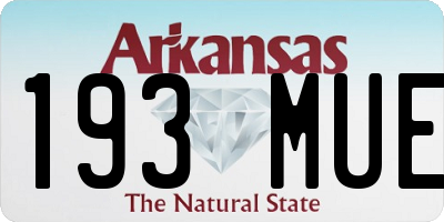 AR license plate 193MUE