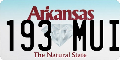 AR license plate 193MUI