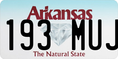 AR license plate 193MUJ