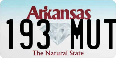 AR license plate 193MUT