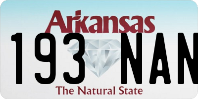 AR license plate 193NAN