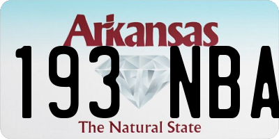 AR license plate 193NBA