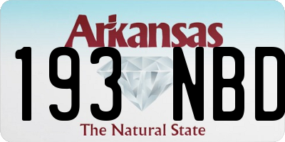 AR license plate 193NBD