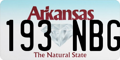 AR license plate 193NBG