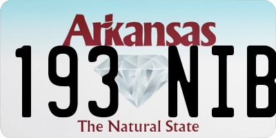 AR license plate 193NIB