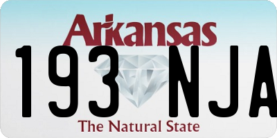 AR license plate 193NJA