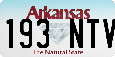 AR license plate 193NTV