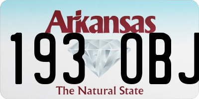 AR license plate 193OBJ