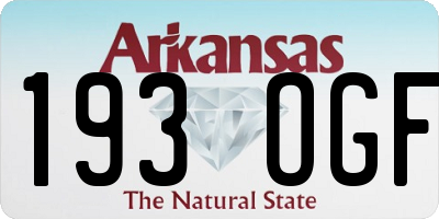 AR license plate 193OGF