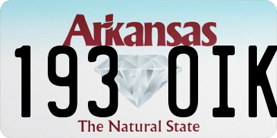 AR license plate 193OIK