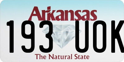 AR license plate 193UOK