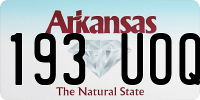 AR license plate 193UOQ