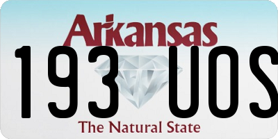 AR license plate 193UOS