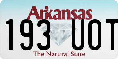 AR license plate 193UOT