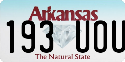 AR license plate 193UOU