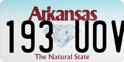 AR license plate 193UOV