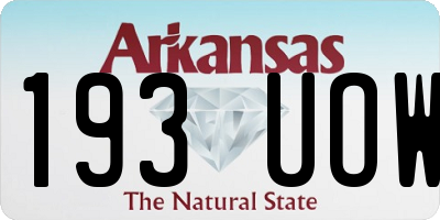 AR license plate 193UOW