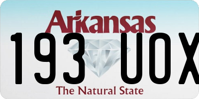 AR license plate 193UOX