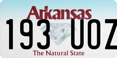 AR license plate 193UOZ