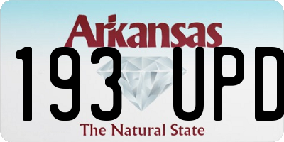 AR license plate 193UPD