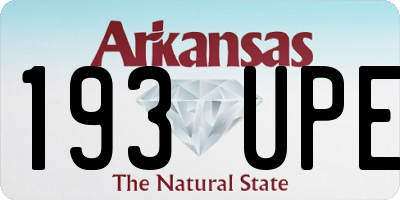 AR license plate 193UPE