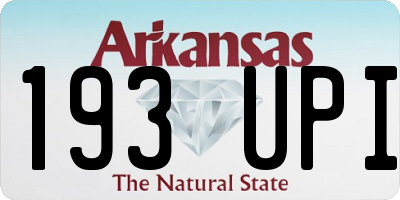 AR license plate 193UPI