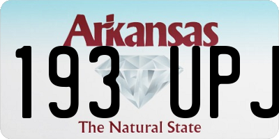 AR license plate 193UPJ