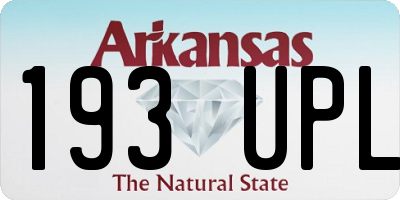AR license plate 193UPL