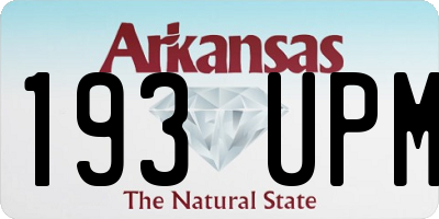 AR license plate 193UPM
