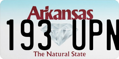 AR license plate 193UPN