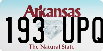 AR license plate 193UPQ