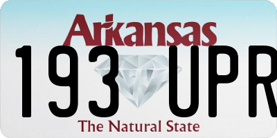 AR license plate 193UPR
