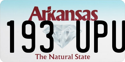 AR license plate 193UPU