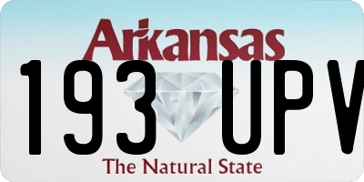 AR license plate 193UPV