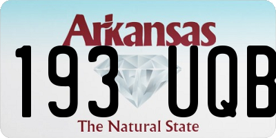 AR license plate 193UQB