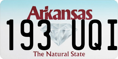 AR license plate 193UQI
