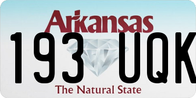 AR license plate 193UQK