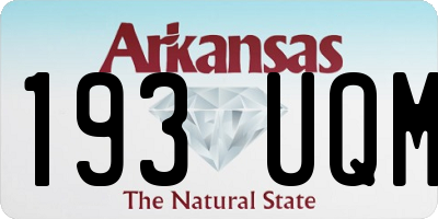 AR license plate 193UQM