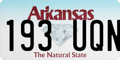 AR license plate 193UQN