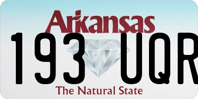 AR license plate 193UQR