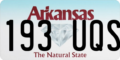 AR license plate 193UQS