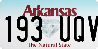 AR license plate 193UQV