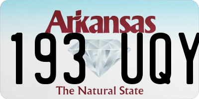 AR license plate 193UQY