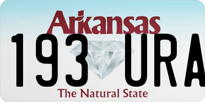 AR license plate 193URA