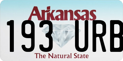 AR license plate 193URB